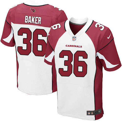 Nike Cardinals #36 Budda Baker White Men's Stitched NFL Vapor Untouchable Elite Jersey - Click Image to Close